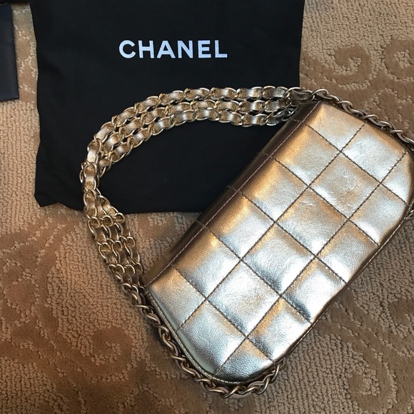 CHANEL Bags Chanel Quilted Leather Bag In Gold With Chains Poshmark